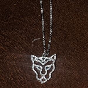 Juicy Couture Silver Panther Pendant Necklace